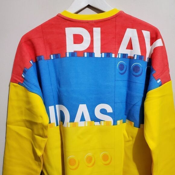 Adidas Lego Sweatshirt Boys Sz Large Crew Neck Long Sleeve RUNS BIG .NWT - Picture 5 of 7